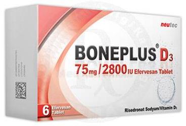 BONEPLUS D3 75 mg/2800 IU 6 efervesan tablet { Inventim } kutu görseli