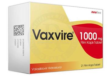 VAXVIRE 1000 mg 21 film kaplı tablet { Inventim } kutu görseli