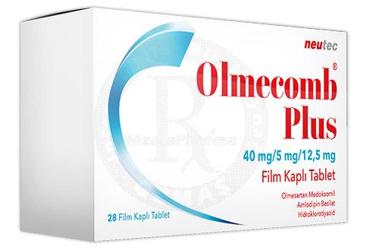 OLMECOMB PLUS 40 mg /5 mg /12.5 mg film kaplı tablet (28 tablet) kutu görseli