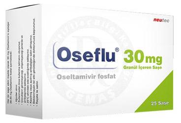 OSEFLU 30 mg granül içeren saşe (25 saşe) kutu görseli