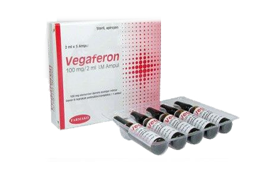 VEGAFERON 100 mg/2 ml IM 5 ampül kutu görseli