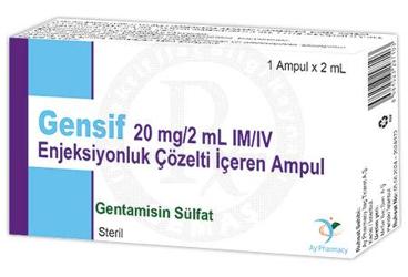 GENSIF 20 mg/2 ml ampül kutu görseli