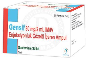 GENSIF 80 mg/2 ml 50 ampül kutu görseli