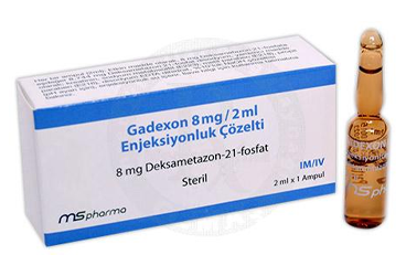 GADEXON 8 mg/2 ml IM/IV enj. çöz. içeren 100 ampül kutu görseli