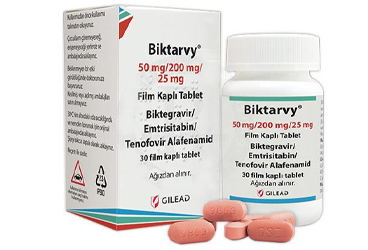 BIKTARVY 50 mg/200 mg/25 mg film kaplı tablet (30 tablet) kutu görseli