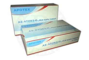 AS-ATOKS 40 mg 30 film kaplı tablet kutu görseli