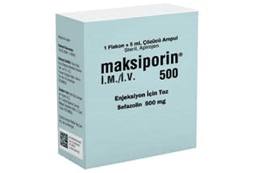 MAKSIPORIN 500 mg IM/IV enj. toz içeren 1 flakon kutu görseli