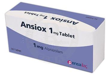 ANSIOX 1 mg 50 tablet kutu görseli