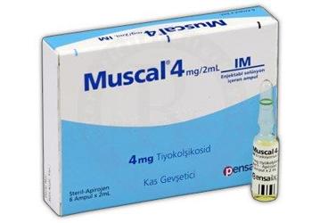 MUSCAL 4 mg/2 ml enjektabl solüsyon içeren 6 ampül kutu görseli