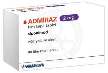 ADMIRAZ 2 mg film kaplı tablet (98 tablet) kutu görseli