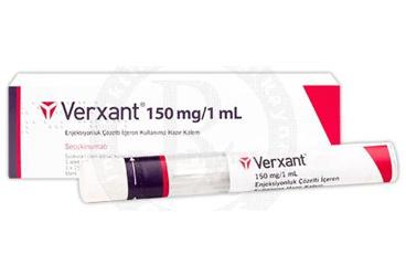 VERXANT 150 mg/1 ml enjeksiyonluk çözelti içeren kullanıma hazır kalem kutu görseli