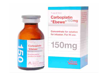 CARBOPLATIN EBEWE 150 mg/15 ml IV inf. için kon. çöz. içeren 1 flakon kutu görseli