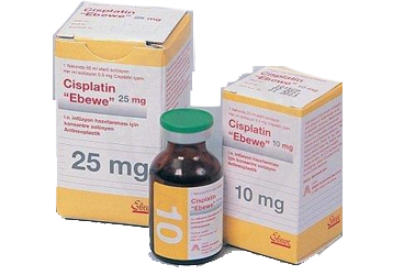 CISPLATIN EBEWE 25 mg / 50 ml IV infüzyon için konsantre çözelti içeren flakon kutu görseli