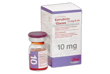 EPIRUBICIN EBEWE 10 mg/5 ml IV inf. için flakon kutu görseli