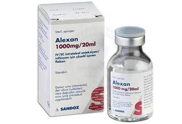 ALEXAN 1000 mg/20 ml IV/SC 1 INT. enj. inf. için çöz. içeren 1 flakon kutu görseli