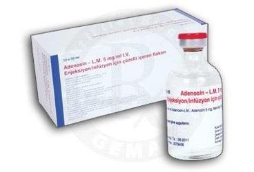 ADENOSIN-L.M. 5 mg/ml enj/inf. için çöz. içeren 50 ml 10 flakon kutu görseli