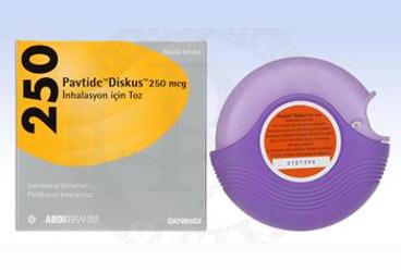 PAVTIDE diskus 250 mcg 60 doz inhilasyon için toz kutu görseli
