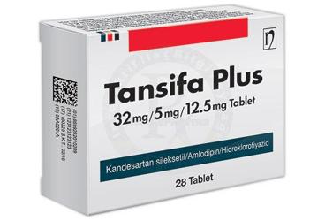 TANSIFA PLUS 32 mg/5 mg/12.5 mg tablet (28 tablet) kutu görseli