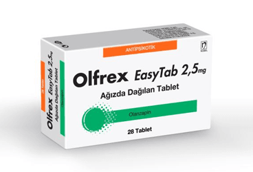 OLFREX EASY TAB 2.5 mg 28 ağızda dağılan tablet kutu görseli