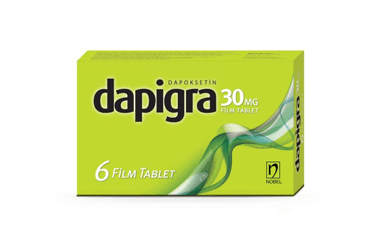DAPIGRA 30 mg 6 film kaplı tablet kutu görseli