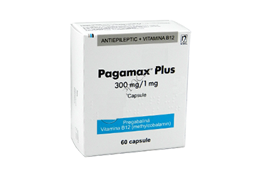 PAGAMAX PLUS 300/1 mg 60 kapsül kutu görseli