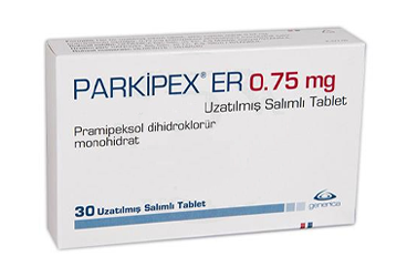 PARKIPEX ER 0.75 mg uzatılmış salınımlı 30 tablet kutu görseli