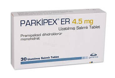 PARKIPEX ER 4.5 mg uzatılmış salınımlı 30 tablet kutu görseli