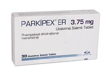 PARKIPEX ER 3.75 mg uzatılmış salınımlı 30 tablet kutu görseli