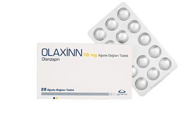 OLAXINN 10 mg ağızda dağılan 28 tablet kutu görseli