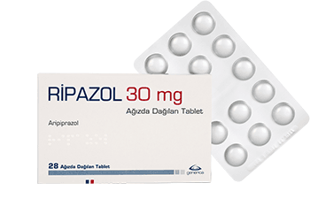 RIPAZOL 30 mg ağızda dağılan 28 tablet kutu görseli