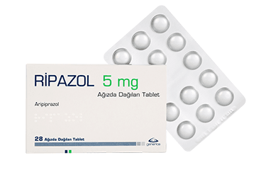 RIPAZOL 5 mg ağızda dağılan 28 tablet kutu görseli
