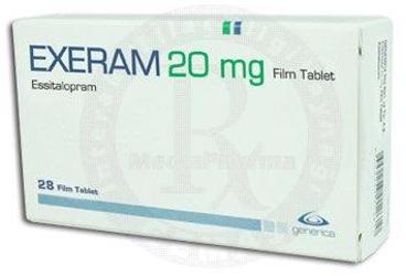 EXERAM 20 mg 28 film tablet kutu görseli