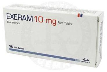 EXERAM 10 mg 56 film tablet kutu görseli