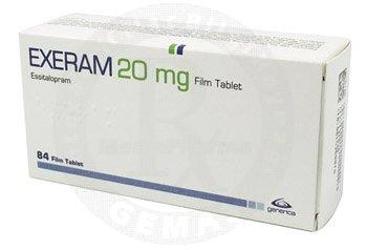 EXERAM 20 mg 84 film tablet kutu görseli