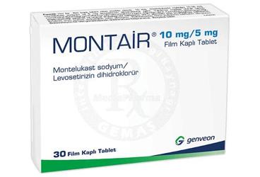 MONTAIR 10 mg/5 mg film kaplı tablet (30 tablet) kutu görseli