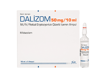 DALIZOM 50 mg/10 ml IM/IV rektal enj. çözelti içeren 5 ampül kutu görseli