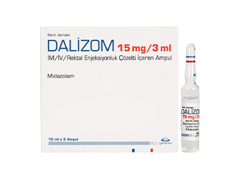 DALIZOM 15 mg/3 ml IM/IV rektal enj. çözelti içeren 5 ampül kutu görseli