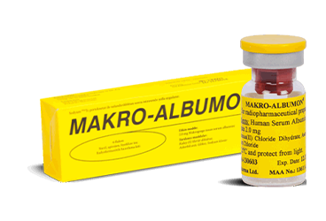 MAKRO-ALBUMON radyofarmasötik hazırlama kiti 6 flakon kutu görseli