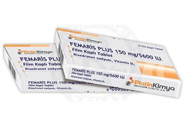 FEMARIS PLUS 150 mg/5600 IU film kaplı tablet(3 film tablet) kutu görseli