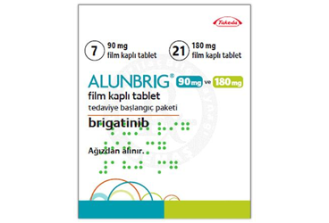 ALUNBRIG 90 mg ve 180 mg film kaplı tablet TEDAVIYE başlangıç paketi (90 mg 7 TAB +180 mg 21 TAB) kutu görseli