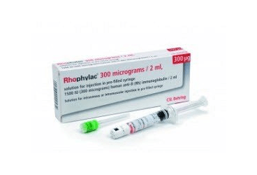 RHOPHYLAC 300 µG/2 ml IM/IV enjeksiyon için çözelti içeren kullanıma hazır enjektör kutu görseli