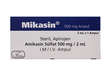 MIKASIN 500 mg 1 ampül kutu görseli
