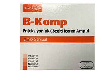 B-KOMP enj. çöz. içeren 5 ampül kutu görseli