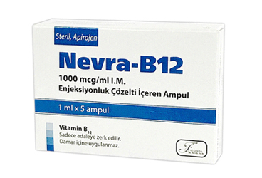 NEVRA-B12 1000 mcg/ml 5 ampül kutu görseli