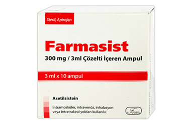 FARMASIST 300mg/3ml çözelti içeren 10 ampül kutu görseli