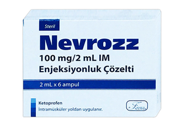 NEVROZZ 100 mg/2 ml I.M. enjeksiyonluk çözelti (6 ampül) kutu görseli