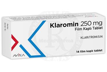 KLAROMIN 250 mg 14 tablet kutu görseli