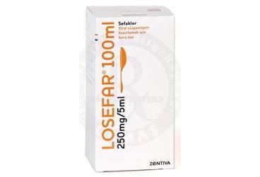 LOSEFAR 250 mg 100 ml süspansiyon kutu görseli