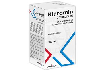 KLAROMIN 250 mg 100 ml süspansiyon kutu görseli