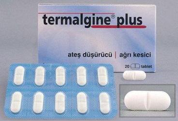 TERMALGINE PLUS 500 mg 20 tablet kutu görseli